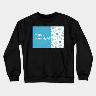 Star of David & Dreidle Hanukkah Card Crewneck Sweatshirt